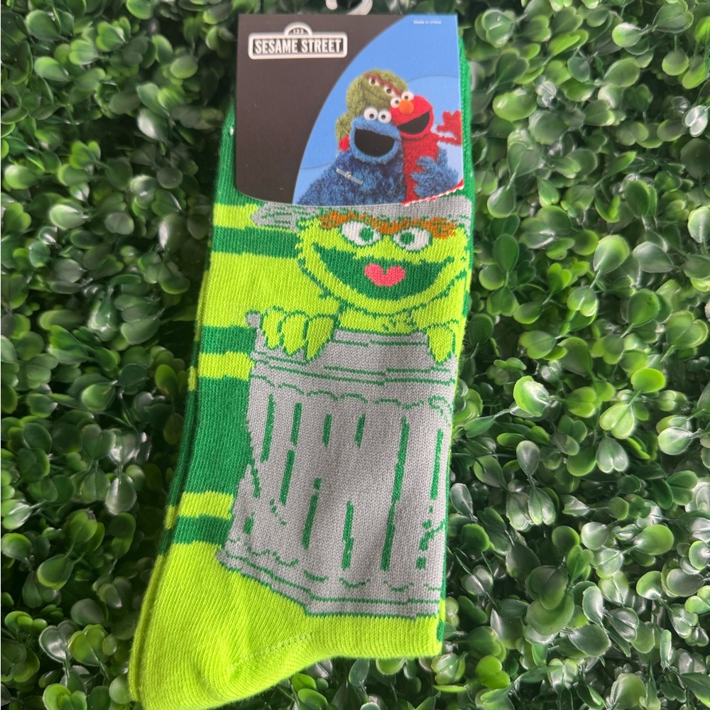Sesame Street Green Character Socks
